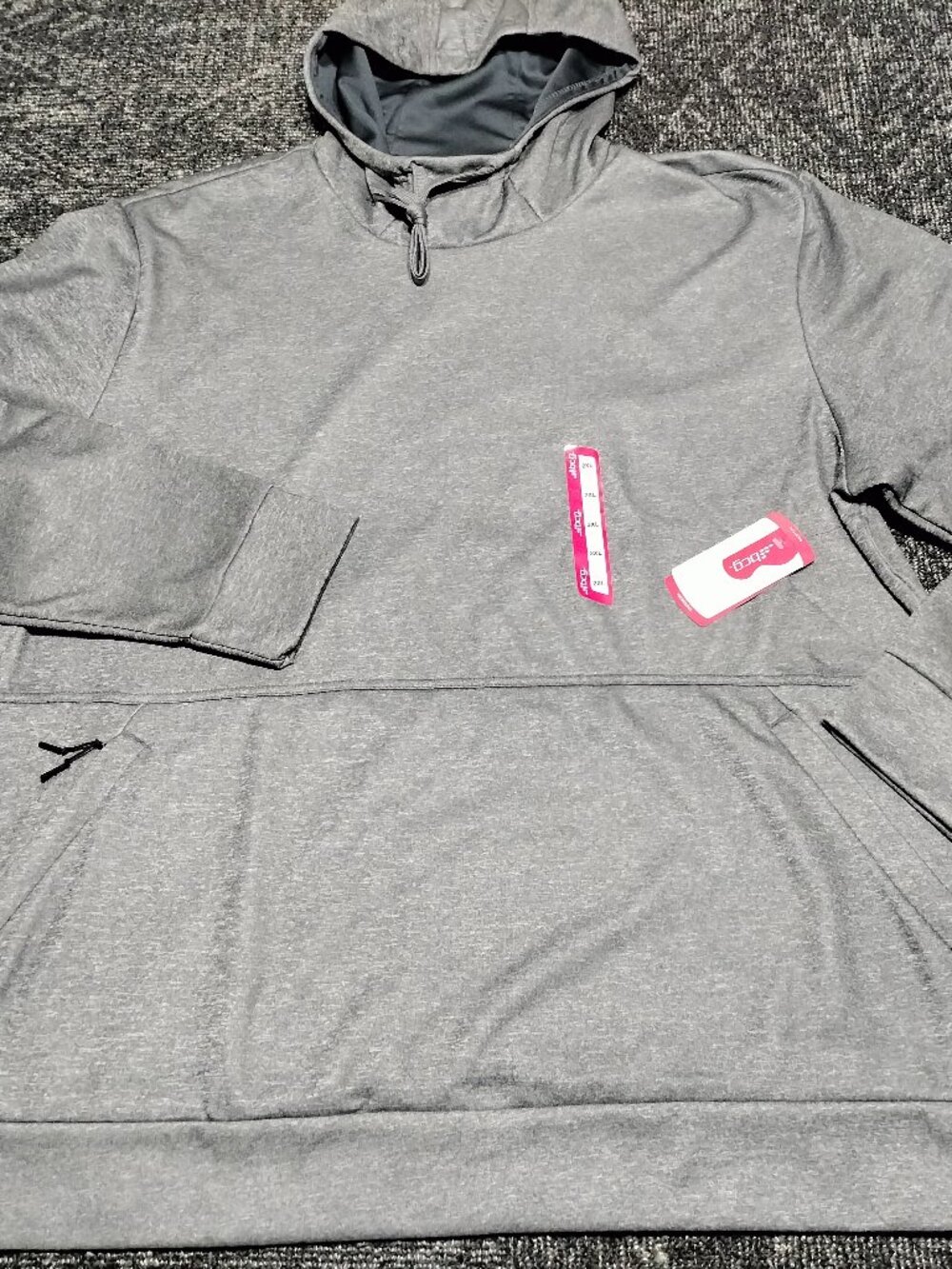 BCG Men's XXL Long Sleeved Athletic Training Gray Pullover Hoodie Sweatshirt NEW
